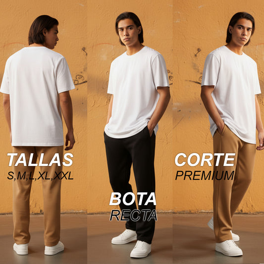 3 JOGGER MEN BOTA RECTA POR