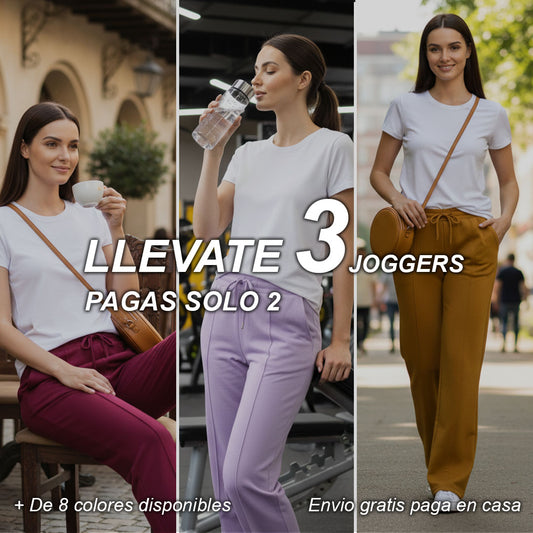 LLEVA 3 JOGGER BOTA RECTA POR SOLO