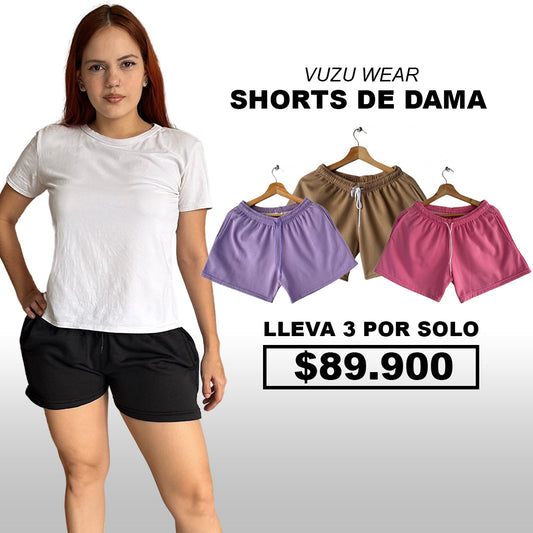 LLEVA 3 SHORTS DE DAMA POR SOLO